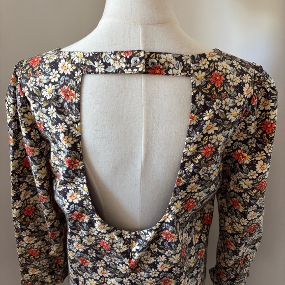 NWT Free People The Avenue Floral Patterned Mini Dress with Ruffle Hem - Picture 6 of 14